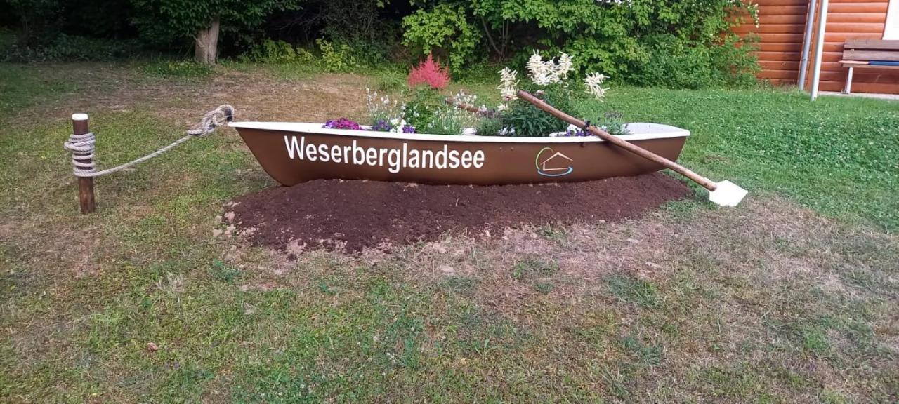 Ferienhaus Am Weserberglandsee Lauenforde エクステリア 写真